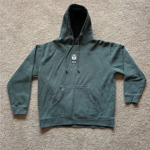 Mens Large Obey Green Hoodie